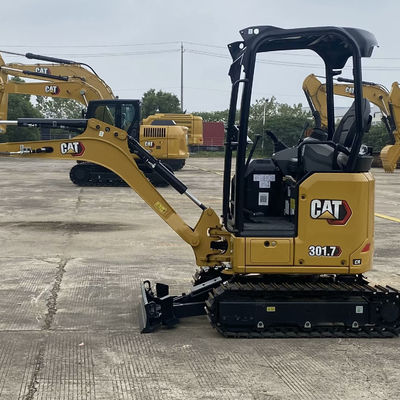 16.1kW प्रयुक्त CAT खुदाई मशीन मिनी खुदाई मशीन Cat301.7 सेकंड हैंड सुचारू संचालन