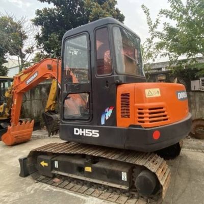 कृषि भूमि प्रयुक्त मिनी उत्खनन उपकरण DOOSAN 55 क्रॉलर उत्खनन निर्माण उपकरण