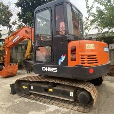 कृषि भूमि प्रयुक्त मिनी उत्खनन उपकरण DOOSAN 55 क्रॉलर उत्खनन निर्माण उपकरण