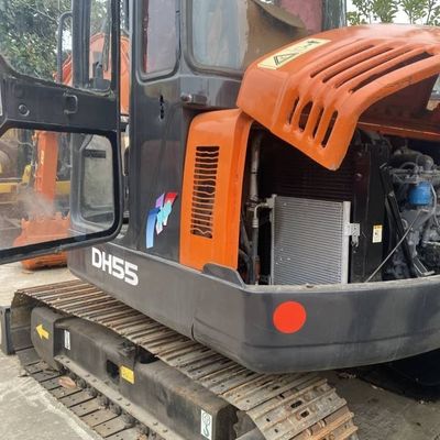 कृषि भूमि प्रयुक्त मिनी उत्खनन उपकरण DOOSAN 55 क्रॉलर उत्खनन निर्माण उपकरण