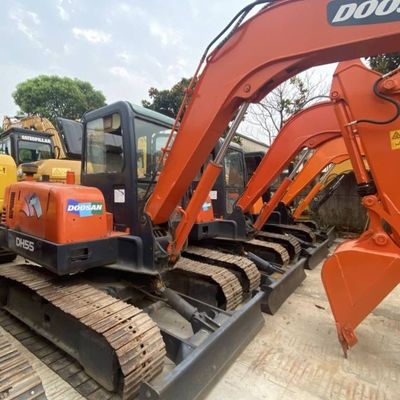 कृषि भूमि प्रयुक्त मिनी उत्खनन उपकरण DOOSAN 55 क्रॉलर उत्खनन निर्माण उपकरण