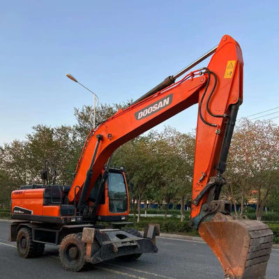 Doosan DX210W प्रयुक्त पहिया खुदाई हाइड्रोलिक मिनी सेकंड हैंड खुदाई 20100 किलो