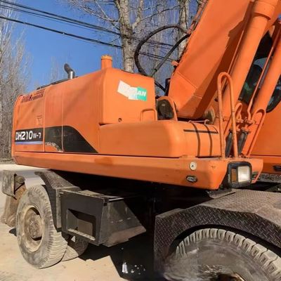 Doosan 210w-7 खनन उद्योग के लिए इस्तेमाल किया पहिया खुदाई खुदाई 115kW