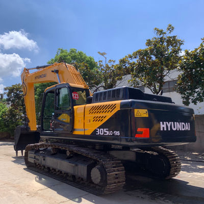 30200 किलोग्राम प्रयुक्त हुंडई खुदाई मशीन हुंडई 305LC-9S 198KW क्रॉलर खुदाई मशीन
