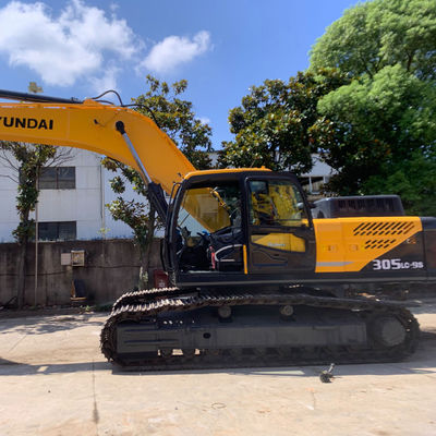30200 किलोग्राम प्रयुक्त हुंडई खुदाई मशीन हुंडई 305LC-9S 198KW क्रॉलर खुदाई मशीन