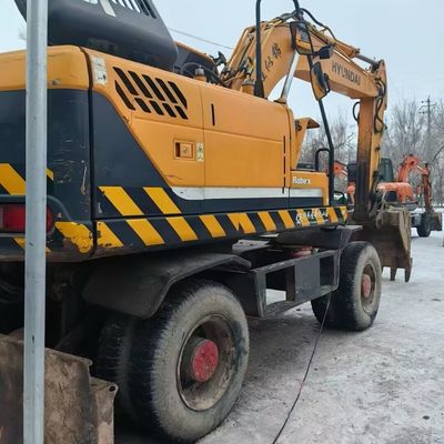 हुंडई 150w इस्तेमाल किया पहिया खुदाई भारी शुल्क दूसरा हाथ पृथ्वी चल उपकरण