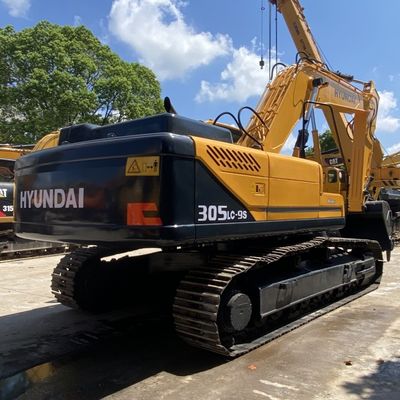 125KW प्रयुक्त हुंडई खुदाई हुंडई 305lc-9s हाइड्रोलिक क्रॉलर खुदाई पीला रंग