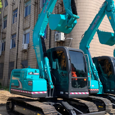 7000 किलोग्राम हाइड्रोलिक प्रयुक्त खुदाई Kobleco Sk75 41kw निर्माण के लिए खुदाई