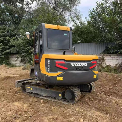 2000rpm 36.5kw प्रयुक्त वोल्वो EC55D खुदाई मशीन दूसरा हाथ निर्माण उपकरण
