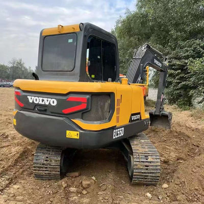 2000rpm 36.5kw प्रयुक्त वोल्वो EC55D खुदाई मशीन दूसरा हाथ निर्माण उपकरण