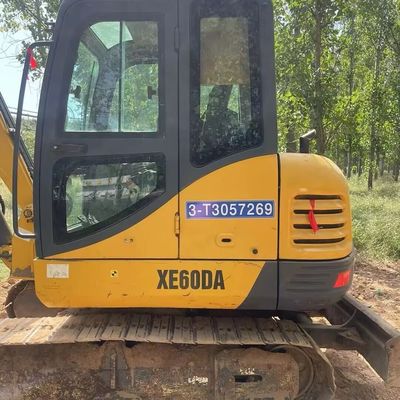 पीला इस्तेमाल किया XCMG खुदाई खुदाई Xcmg 60DA छोटे क्रॉलर खुदाई मशीन